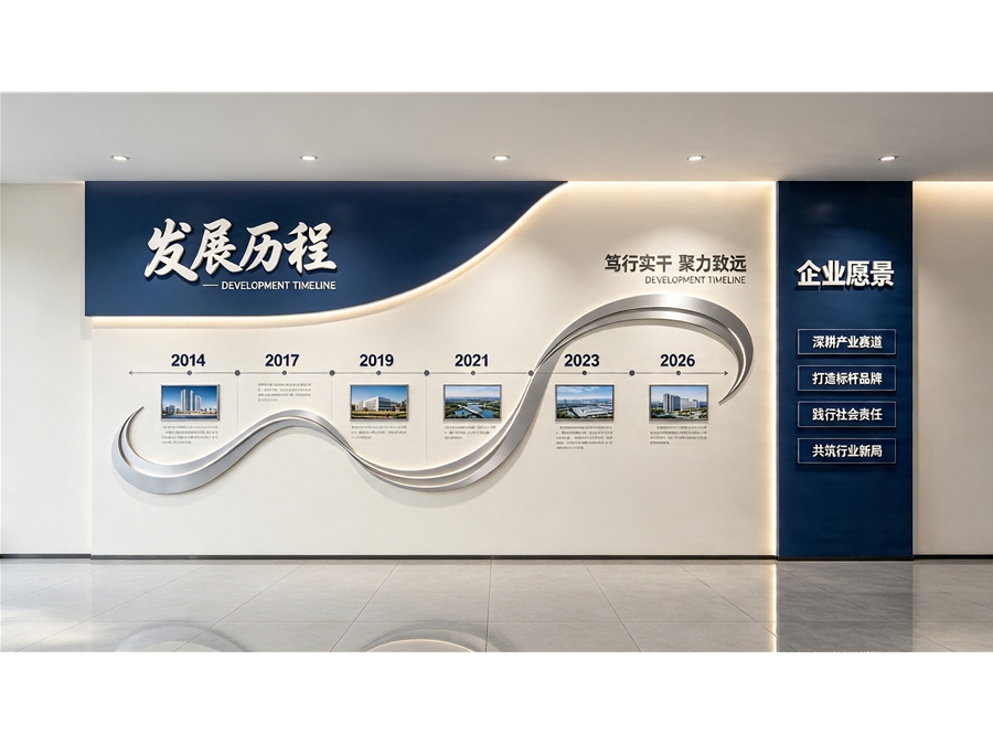 现代商务企业文化墙